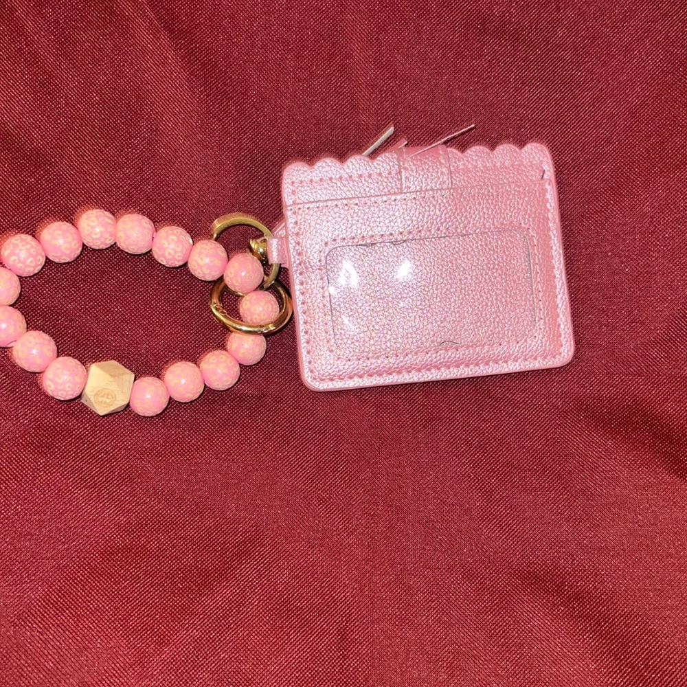 Pink keychain.
